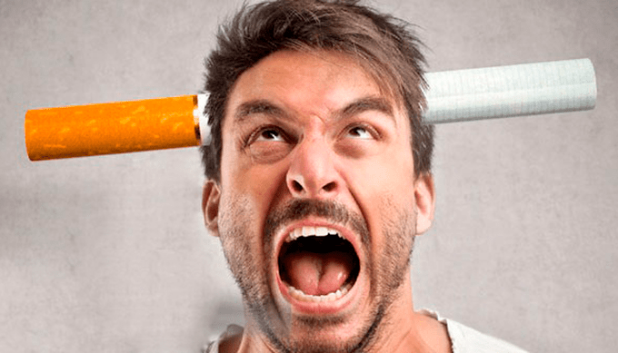 Irritabilidade durante o abandono do tabaco nun home